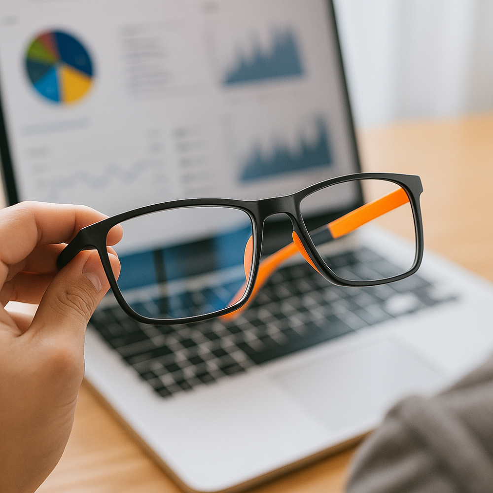 Blue Light Glasses Reading Titanium Progressive Eyewear