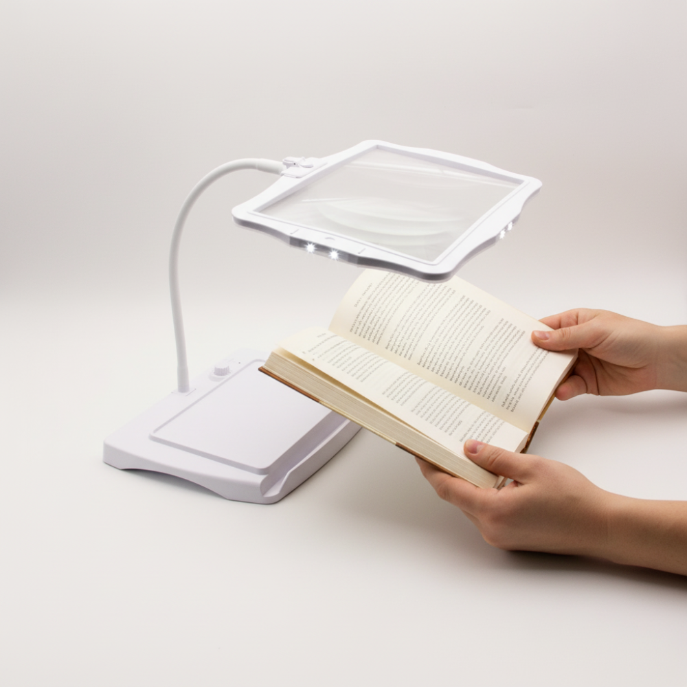 Magnifying Table Lamp Reading Light Full Page Lens