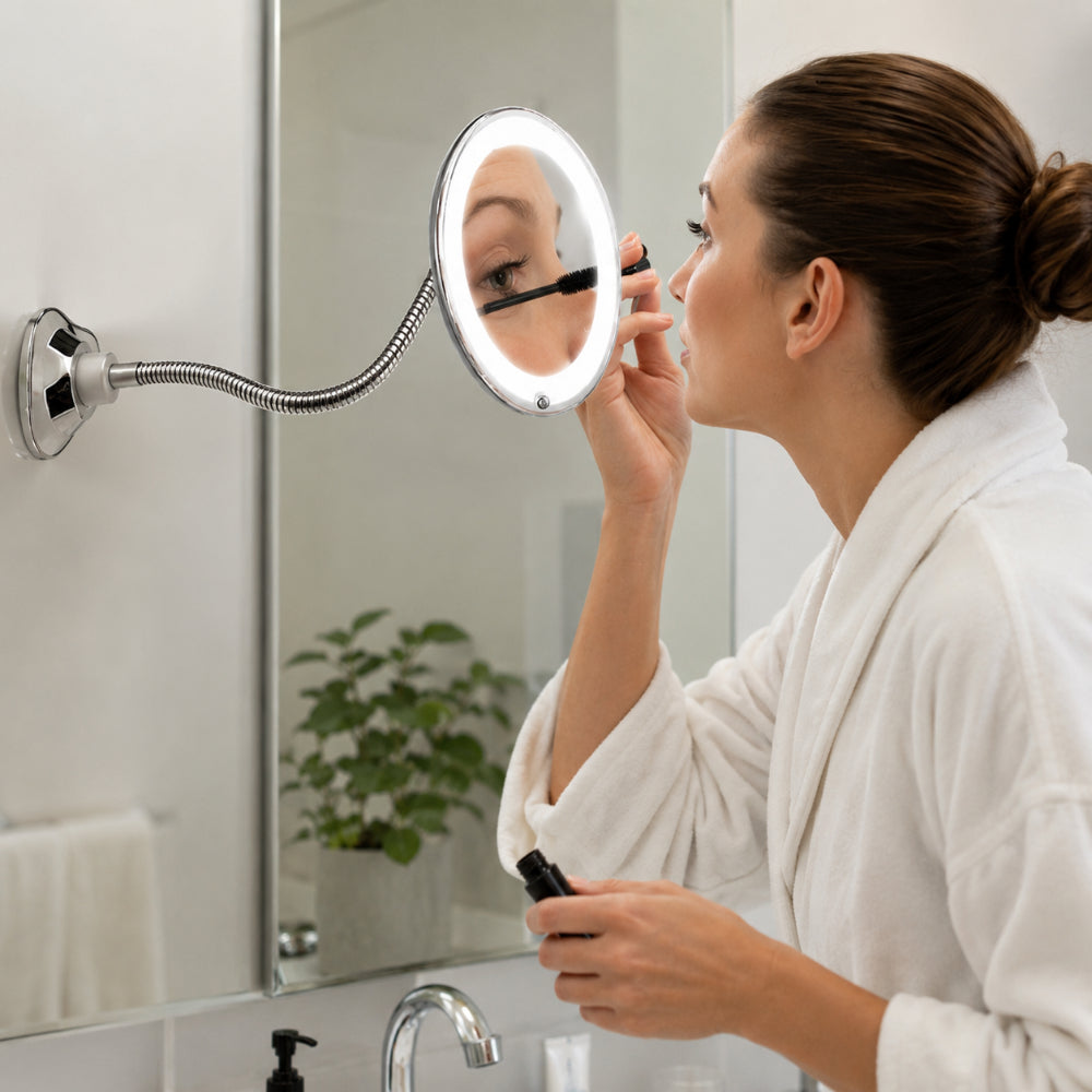 Makeup Mirror Led Magnifying Bathroom Arm Mirror