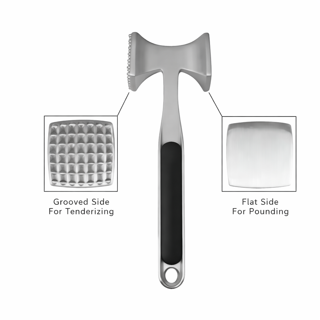 Meat Tenderizer Dual Sided Kitchen Mallet Cooking Prep