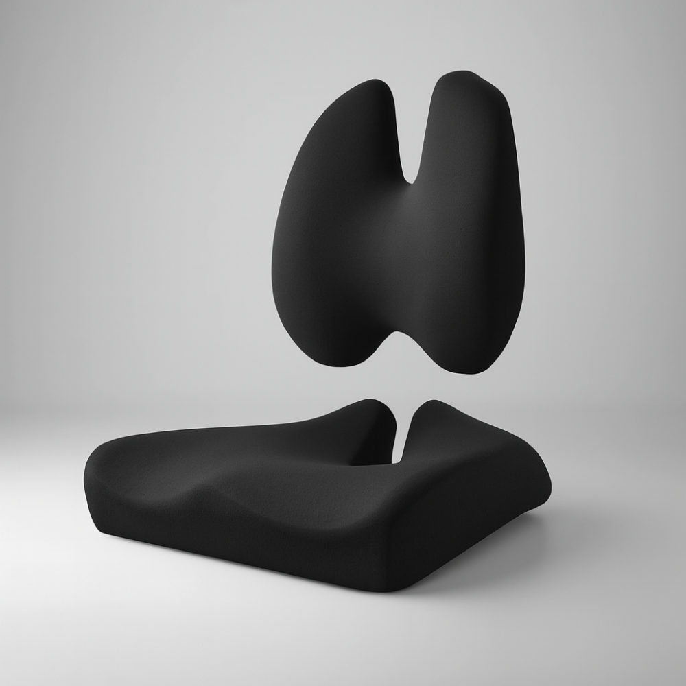 Cojín ergonómico de espuma viscoelástica para asiento y respaldo