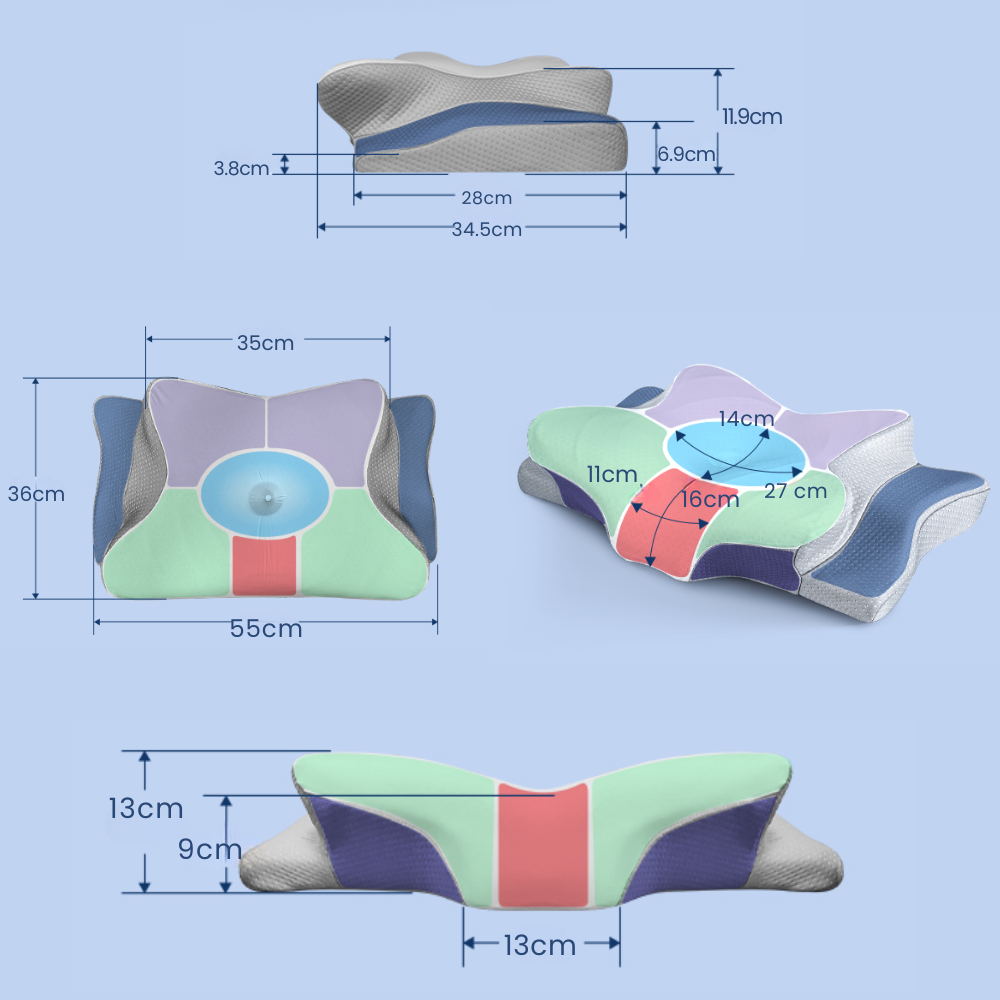 Memory Foam Anti Snore Pillow Neck Head Support 7