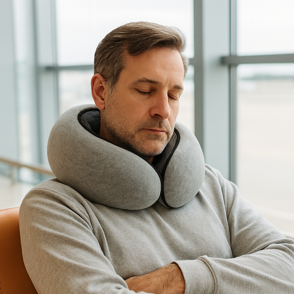 メモリーフォーム トラベル ネックピロー 飛行機 車用 エルゴノミック 睡眠クッション