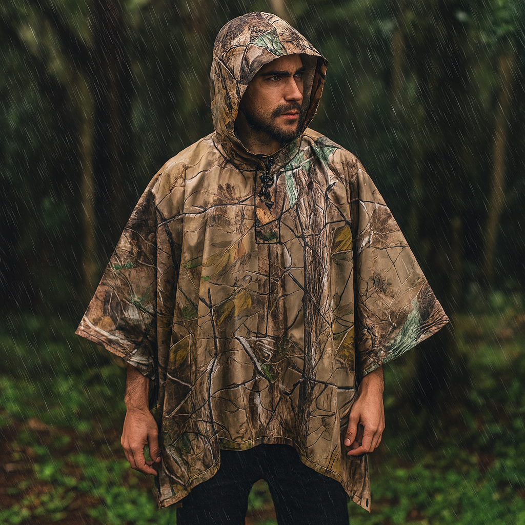 Hunting Gear Waterproof Camouflage Rain Poncho