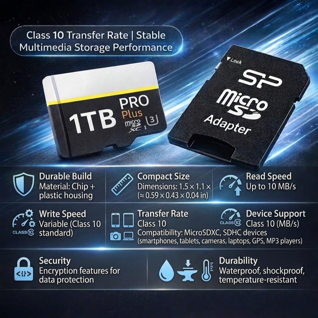 Micro SD Card High Speed 1TB Storage