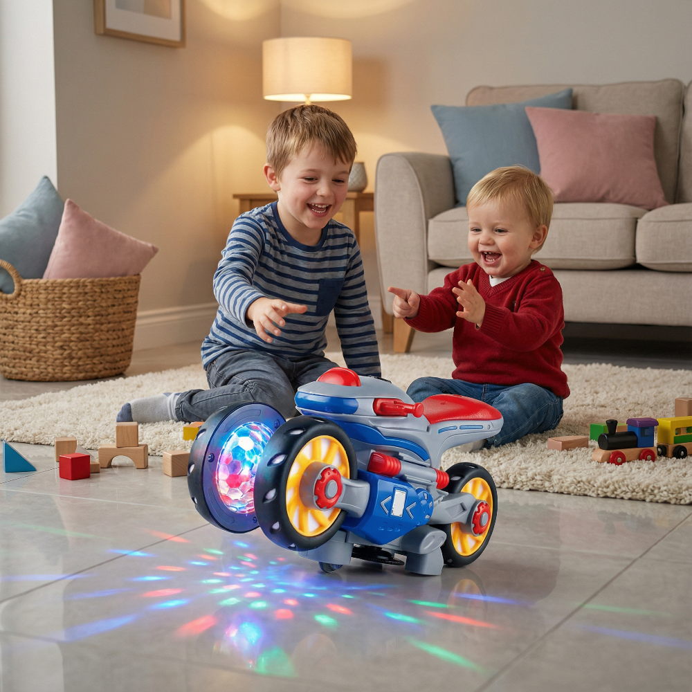 Motorcycle Toy Lights Musical Dancing Motion 2
