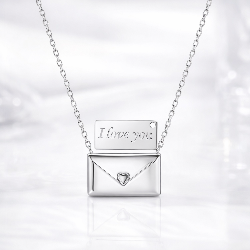 Necklace Envelope Pendant Message Charm Gift
