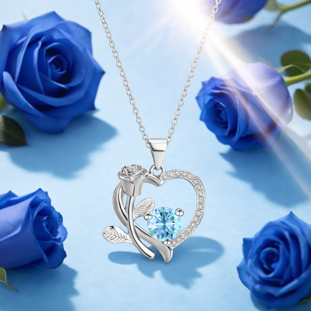 Necklace Heart Pendant Bear Gift Box