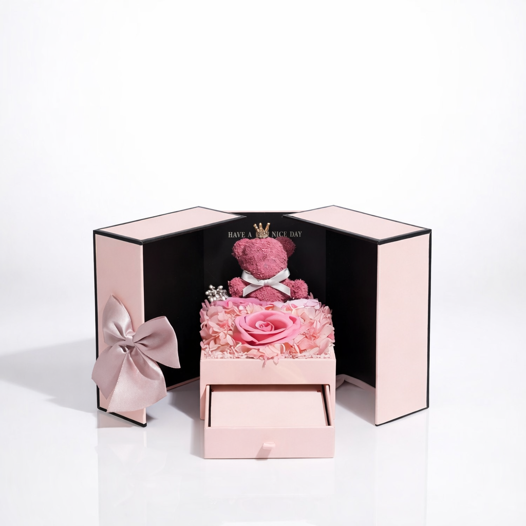 Necklace Heart Pendant Gift Set Display Case