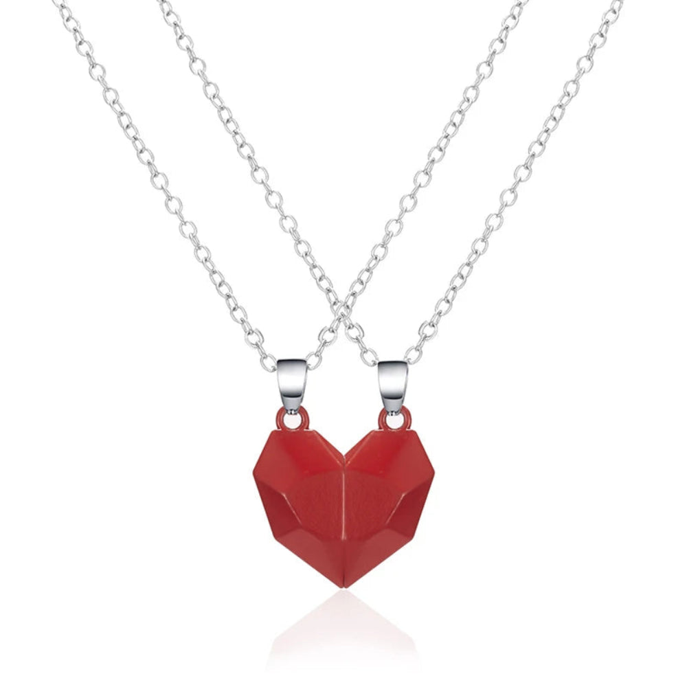 Necklace Magnetic Heart Couple Pendant Gift Set