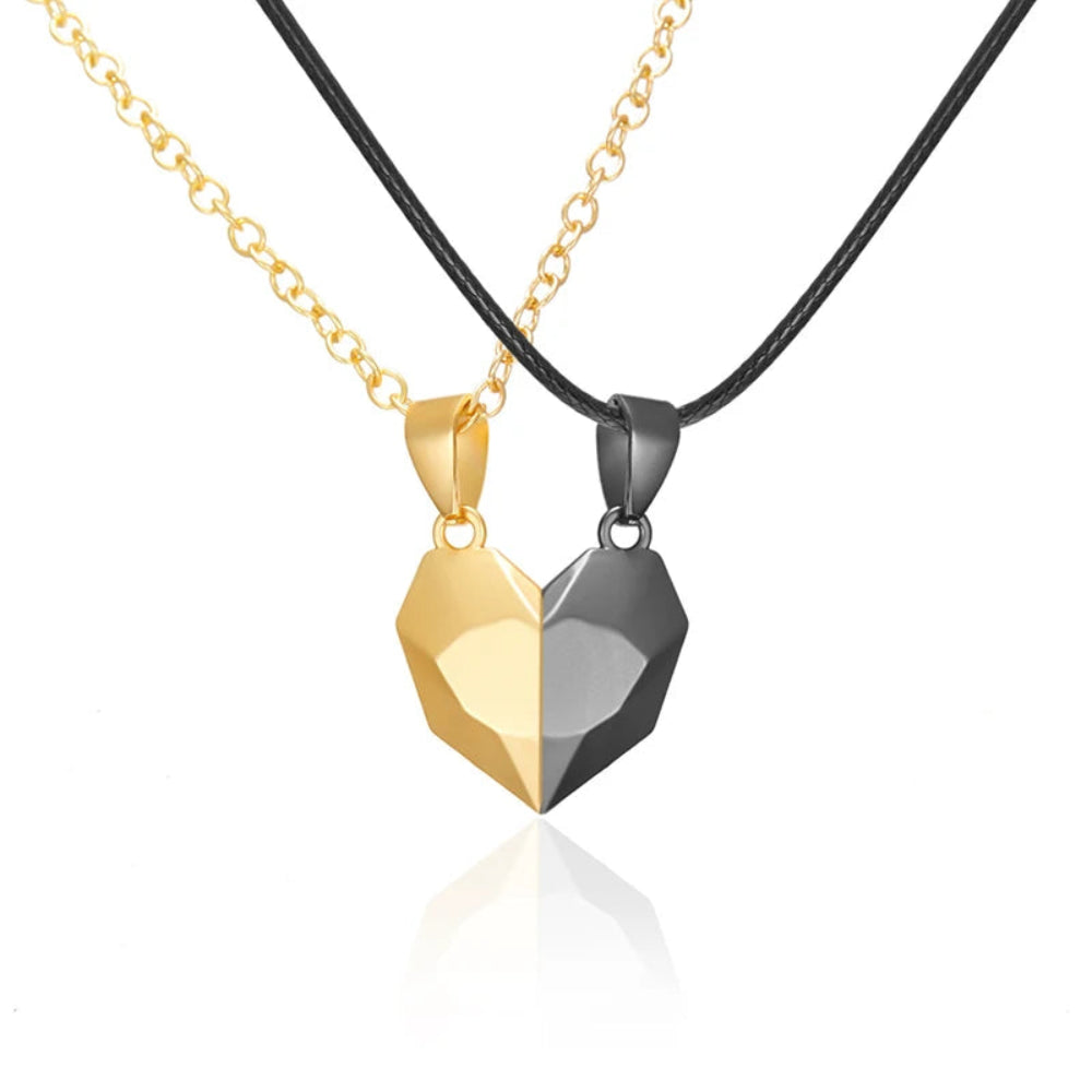 Necklace Magnetic Heart Couple Pendant Gift Set