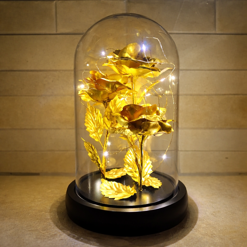 Night Light Rose Dome LED Table Lamp