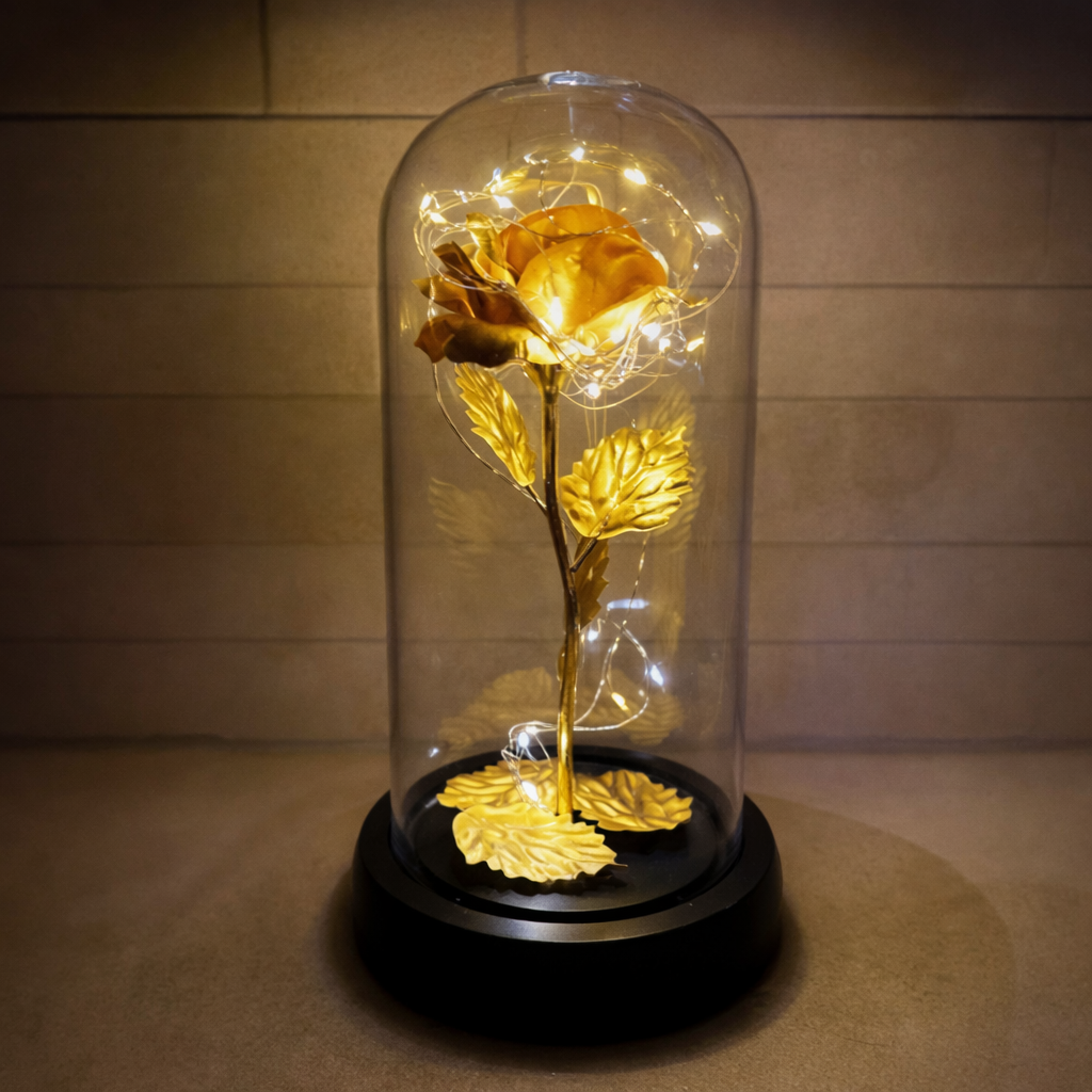 Night Light Rose Dome LED Table Lamp