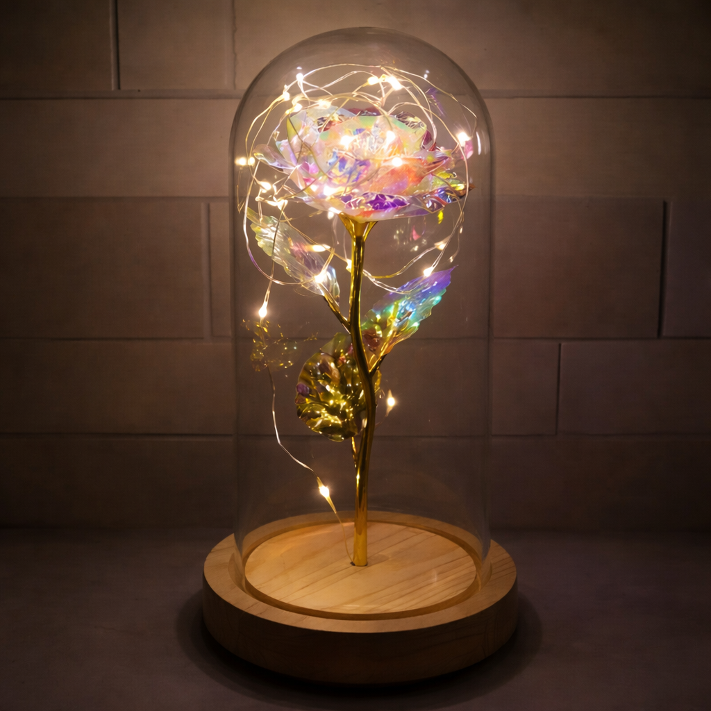 Night Light Rose Dome LED Table Lamp