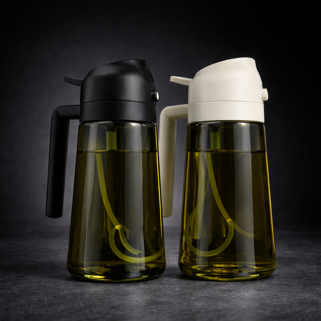 Oil Dispenser Bottle Set Drip Control Kitchen Use