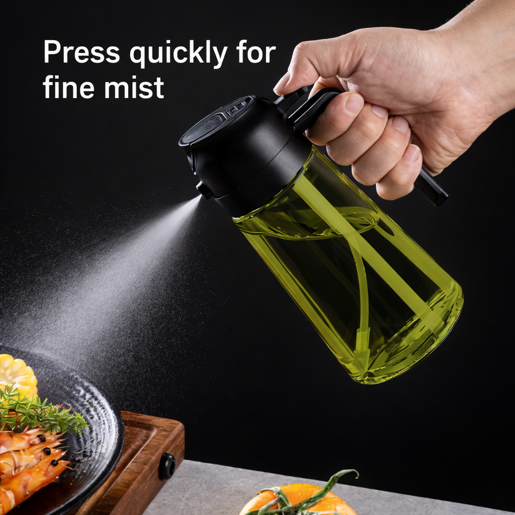 Oil Dispenser Bottle Set Drip Control Kitchen Use