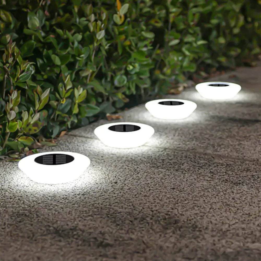 Outdoor Solar Pathway Lights Low Profile Garden Ground Lighting