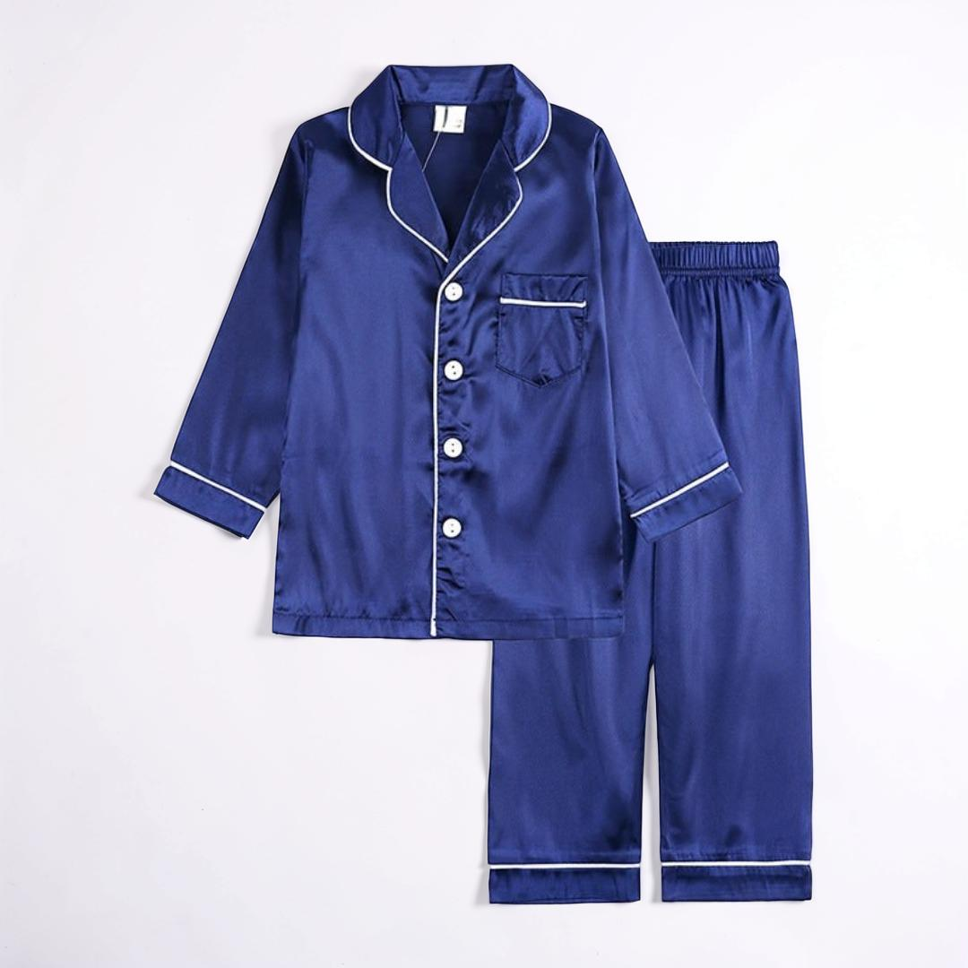 Seidener Pyjama-Set für Kinder Schlafanzug Komfort