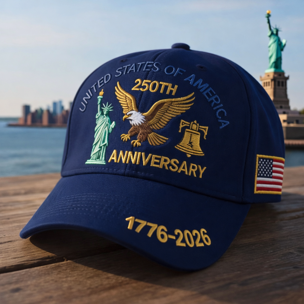 Patriotic Anniversary Baseball Cap Curved Brim