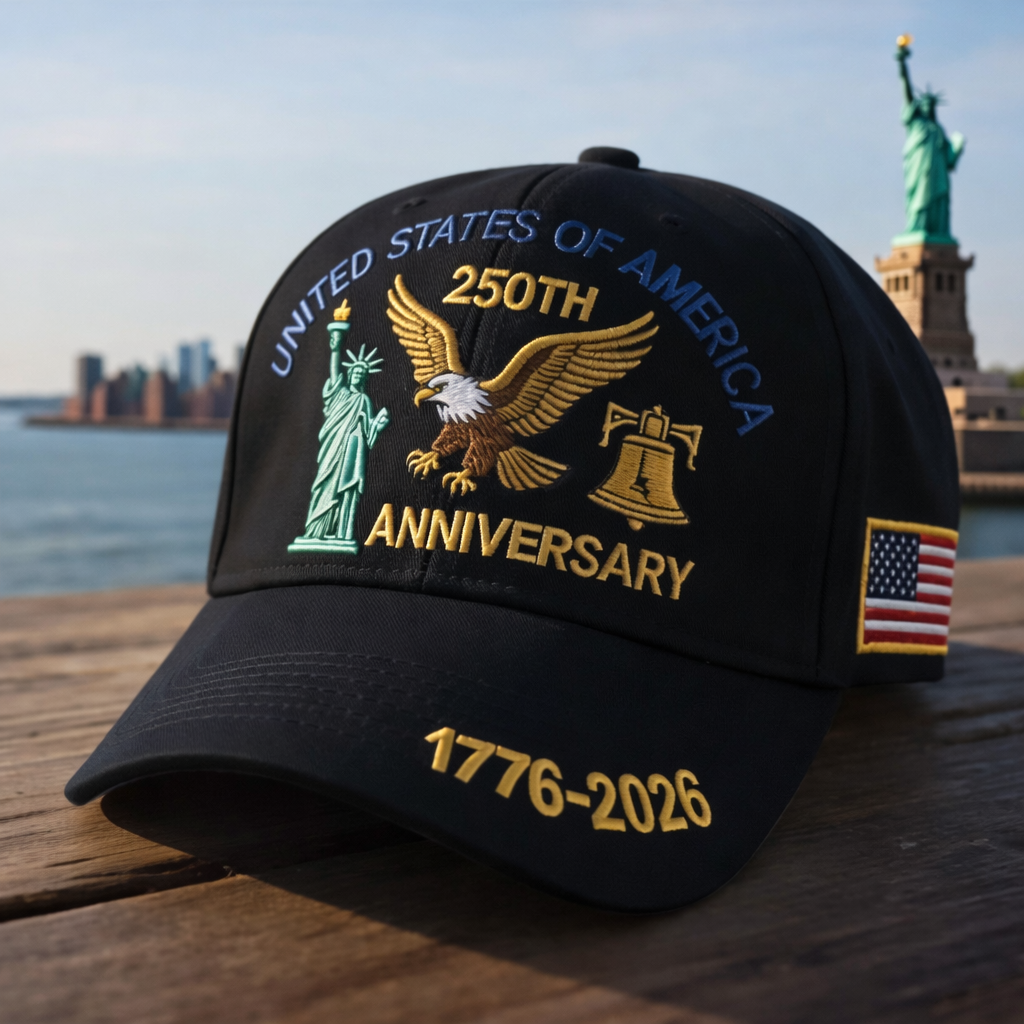 Patriotic Anniversary Baseball Cap Curved Brim