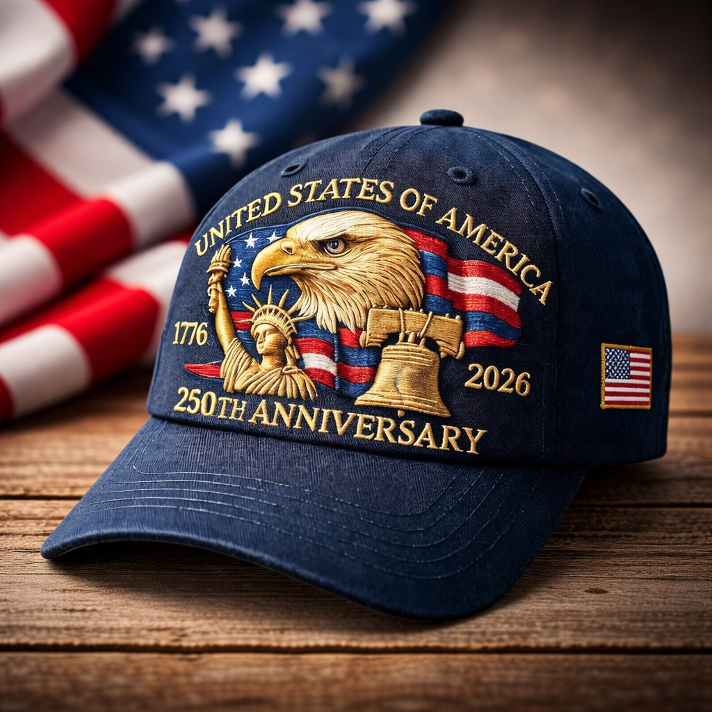 Patriotic Anniversary Baseball Cap Eagle Embroidered Unisex