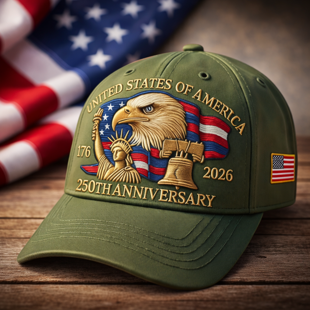 Patriotic Anniversary Baseball Cap Eagle Embroidered Unisex