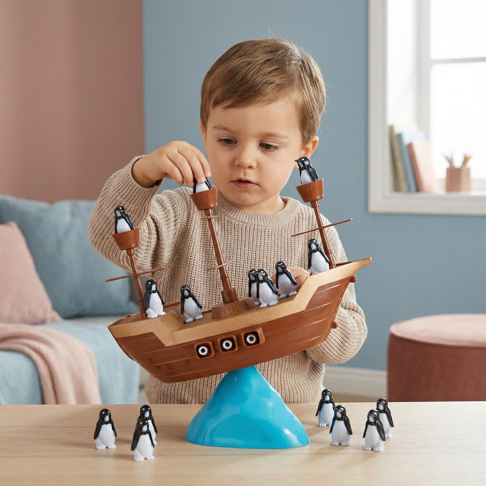 Penguin Pirate Balancing Game Educational Toy 1