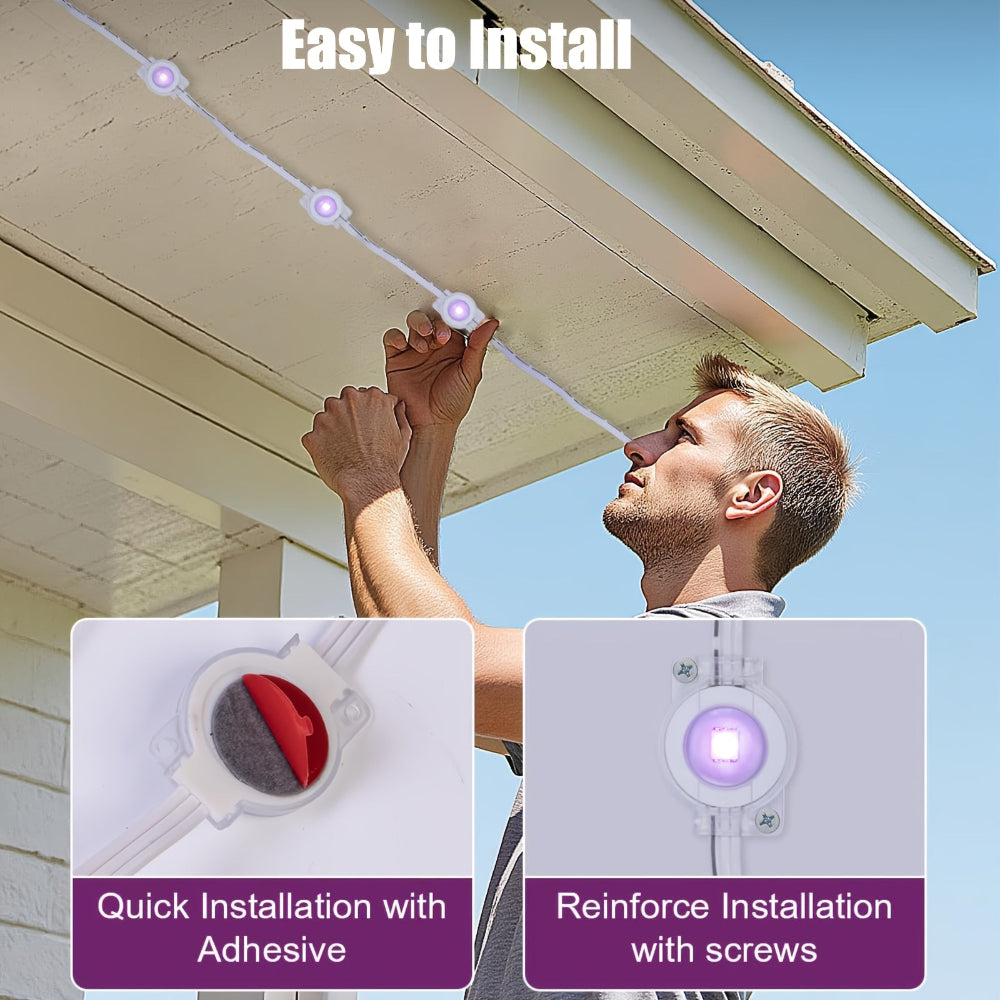 永久クリスマスライト RGB 防水屋外LED軒下照明