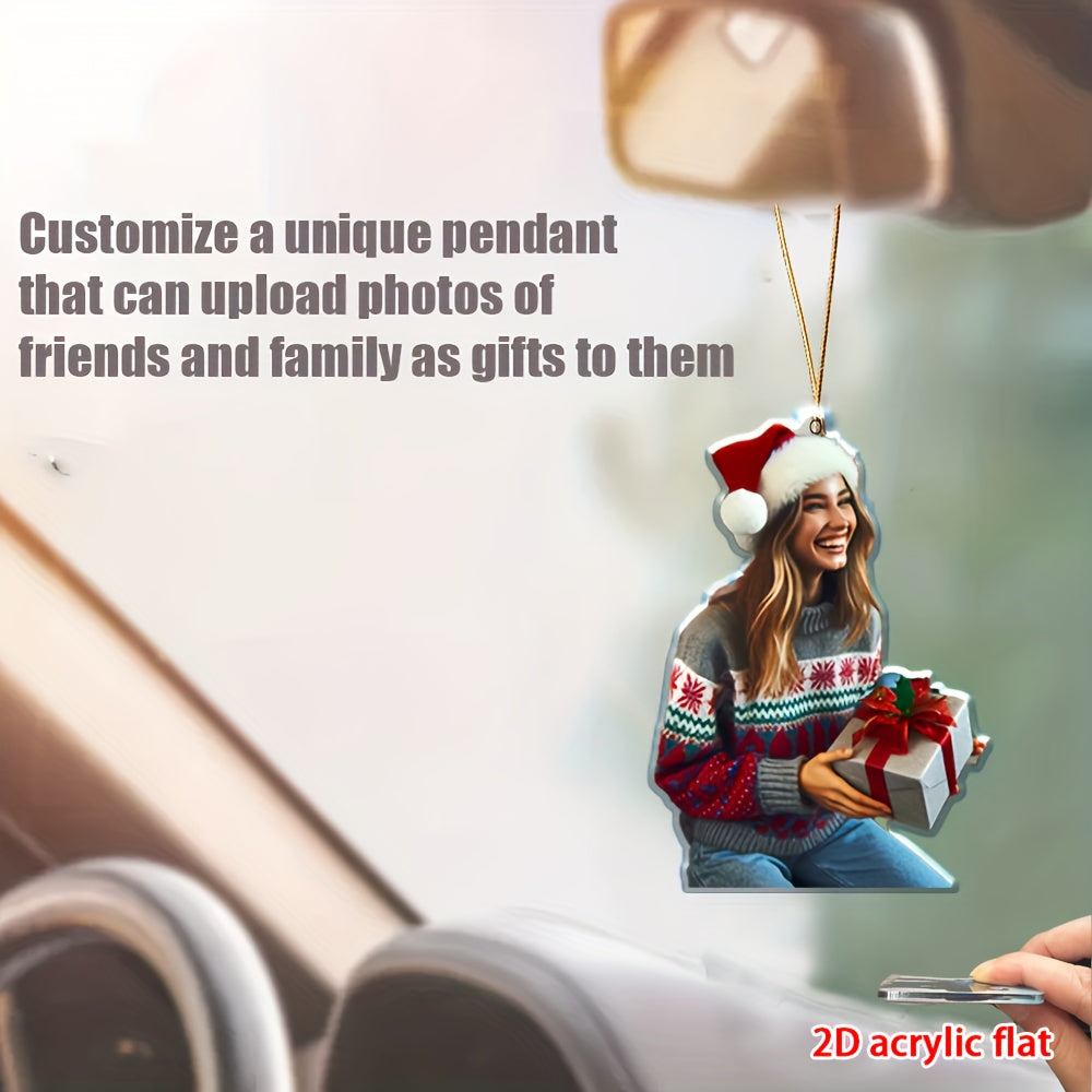 Personalizované vánoční ozdoby na míru 2D akrylový foto dárek