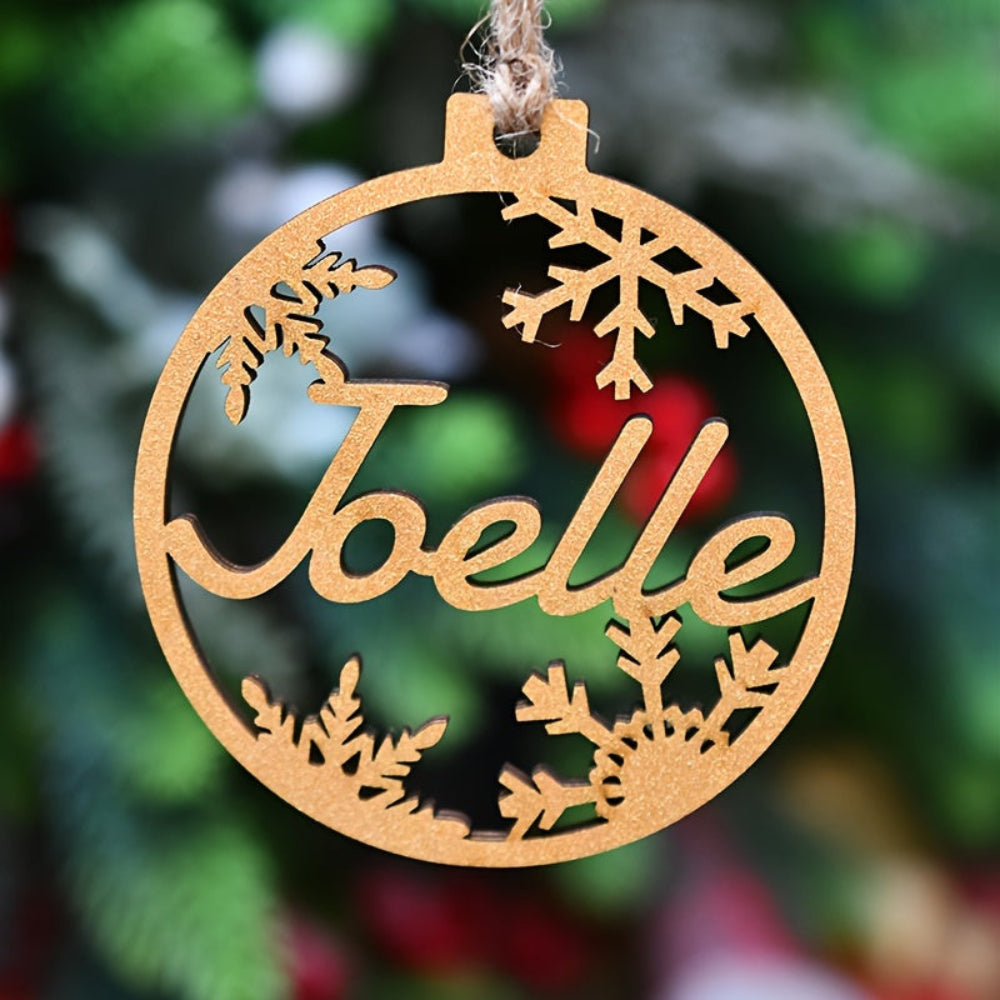 Personalizované vánoční ozdoby Dřevěná dekorace se jménem