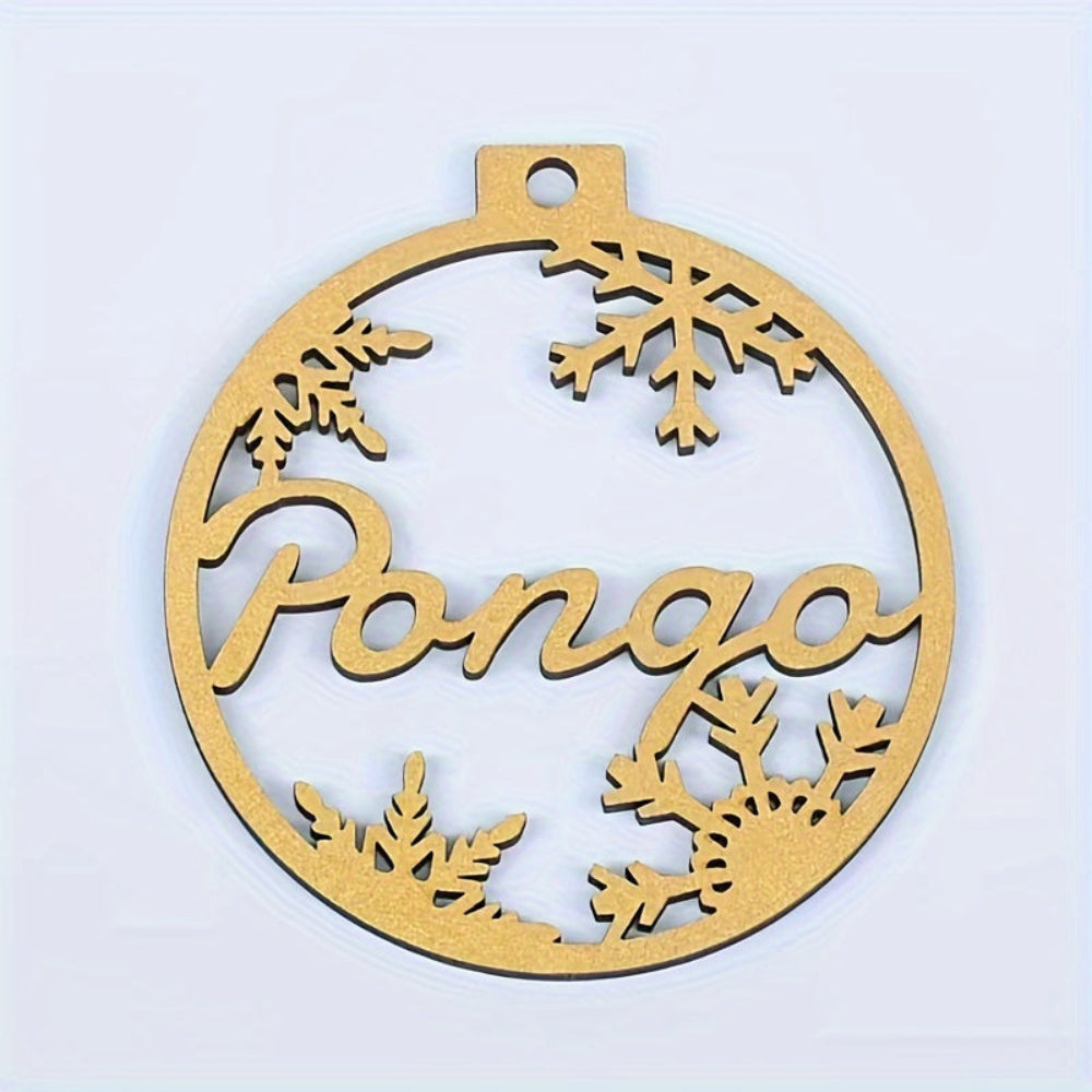 パーソナライズされたクリスマスオーナメント 木製の名前飾り