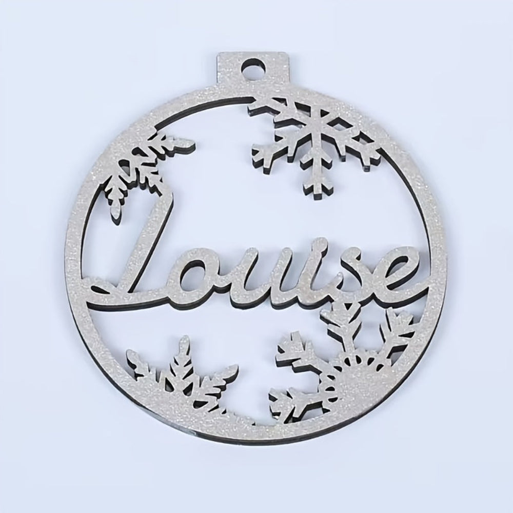 パーソナライズされたクリスマスオーナメント 木製の名前飾り