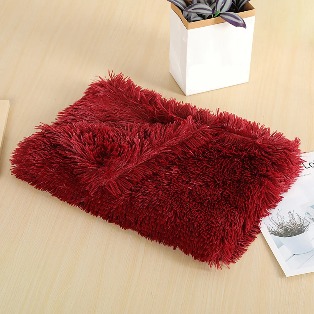 Pet Blanket Plush Soft Washable Dog Cat Bed 9