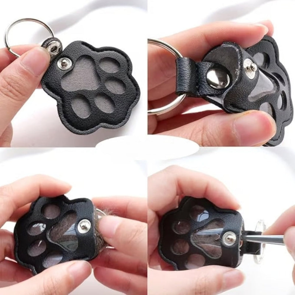 Pet Memorial Leather Keychain Keepsake Remembrance Charm 2