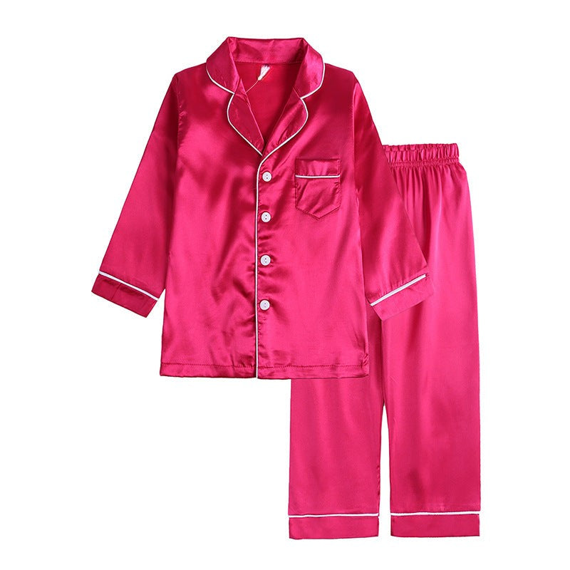 Silk Pyjama Set for Kids Sleepwear Comfort