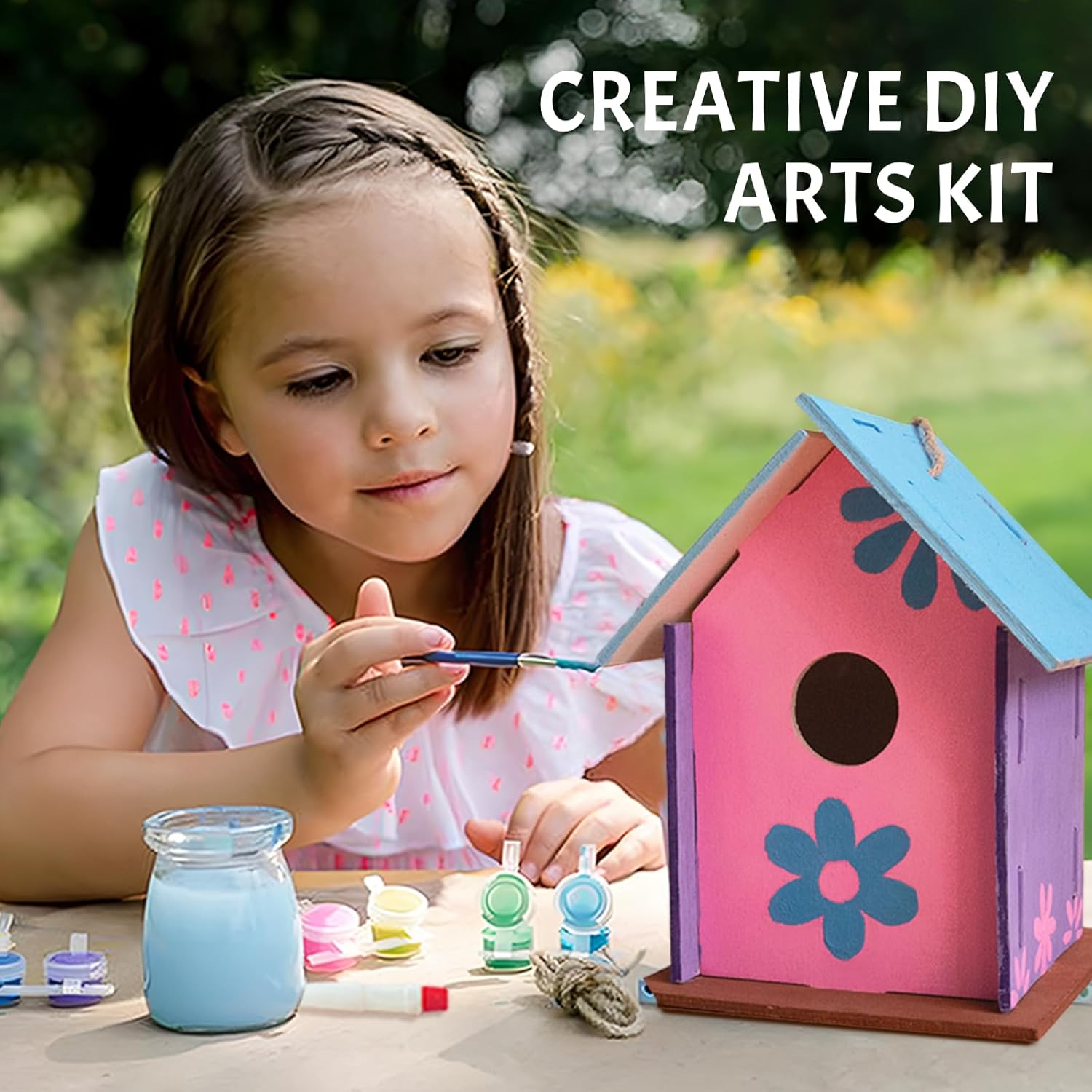 Wooden Bird House Painting Craft Kit