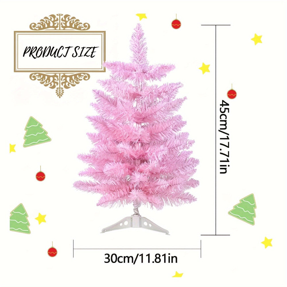 Pink Christmas Tree Artificial Tabletop Decoration Holiday Display