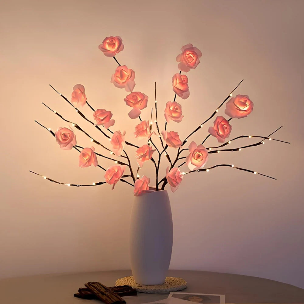 LED Lighted Artificial Branch Table Lamp
