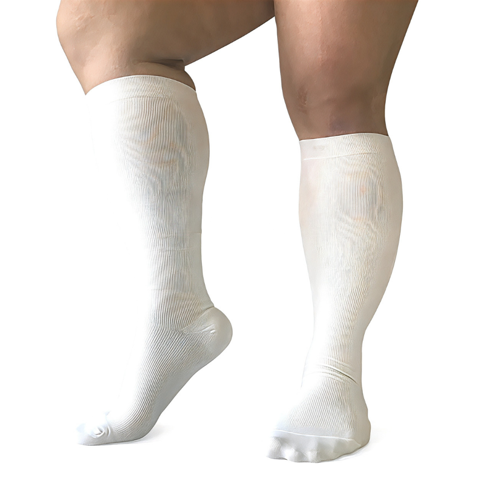 Plus Size Knee High Compression Socks | Wide Calf Graduated