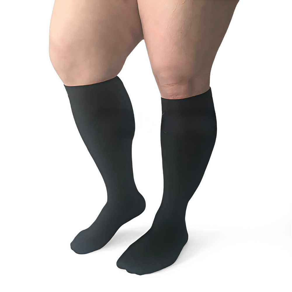 Plus Size Knee High Compression Socks | Wide Calf Graduated