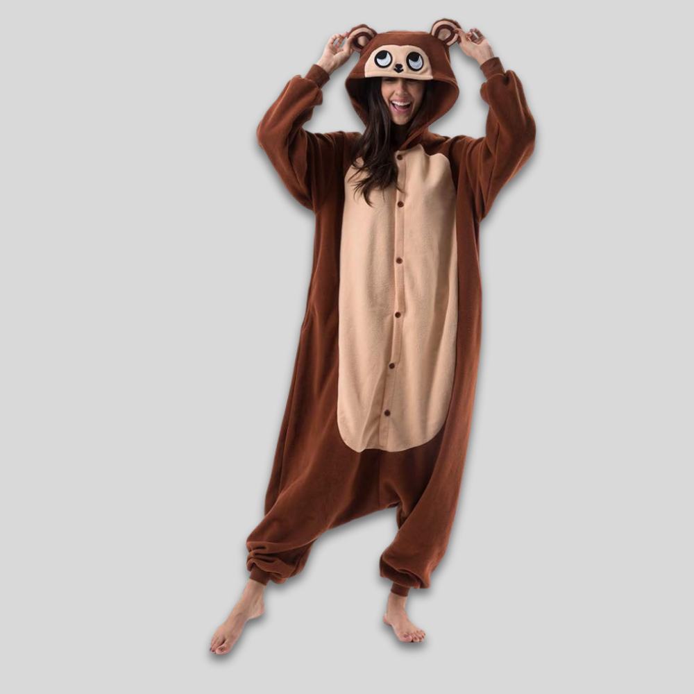 Plush Fleece Onesie Pajamas Adults Sleepwear Costume