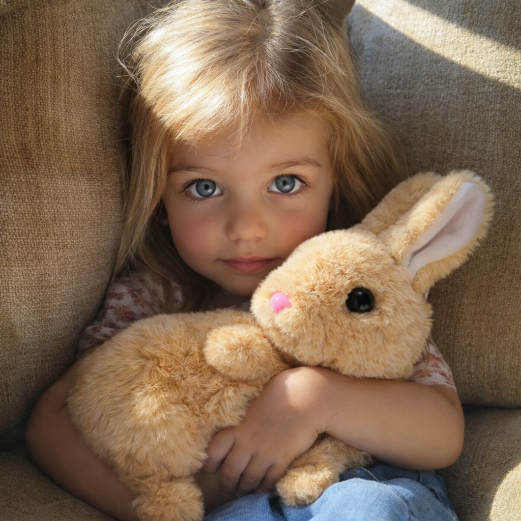 Plush Bunny Toy with Soft Fur and Details