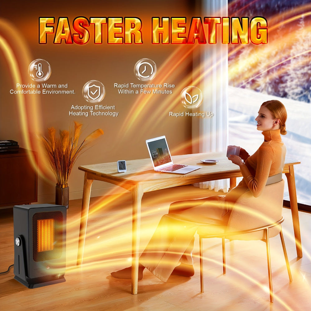 Portable Electric Space Heater Adjustable Thermostat