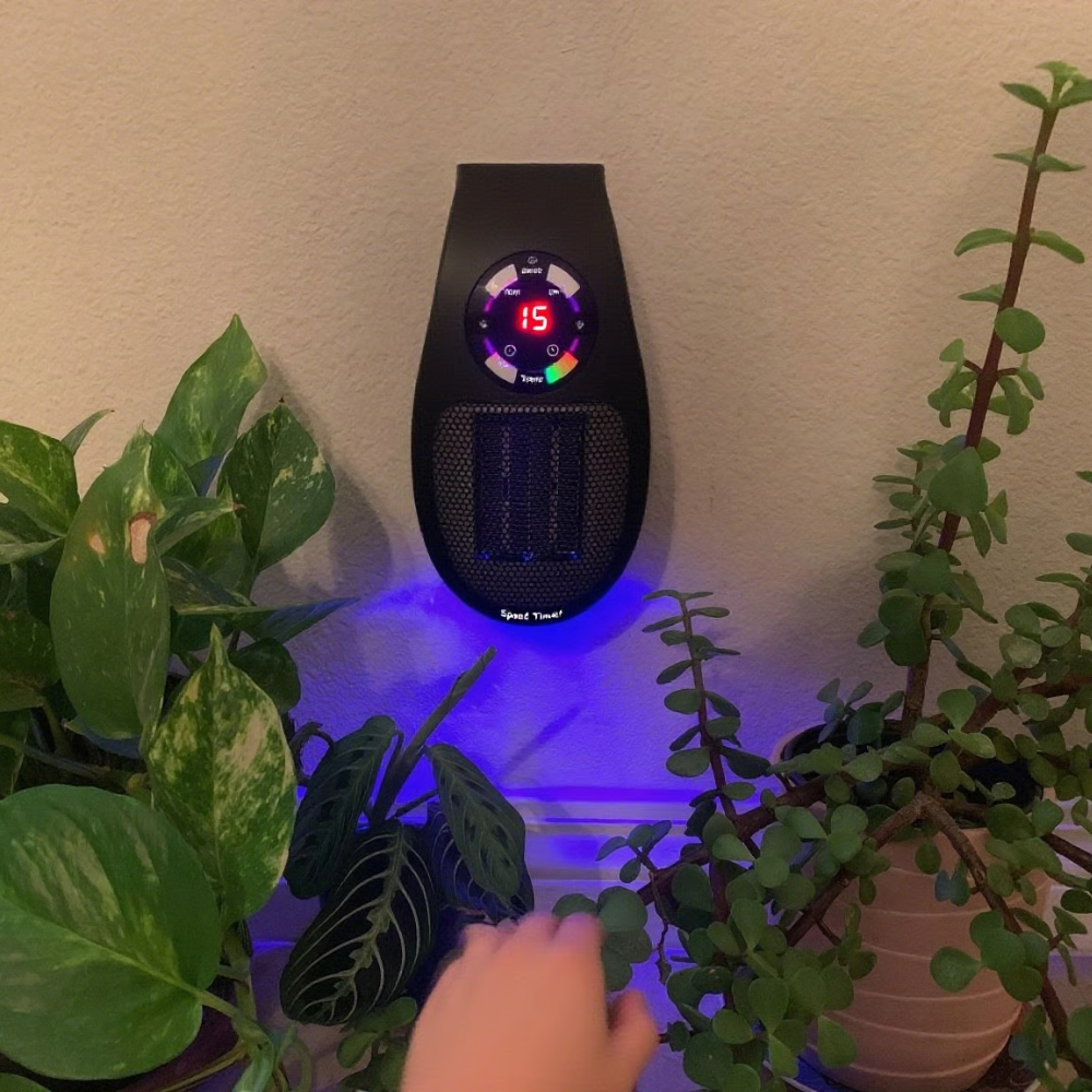 Portable Electric Space Heater Energy Efficient Thermostat Control