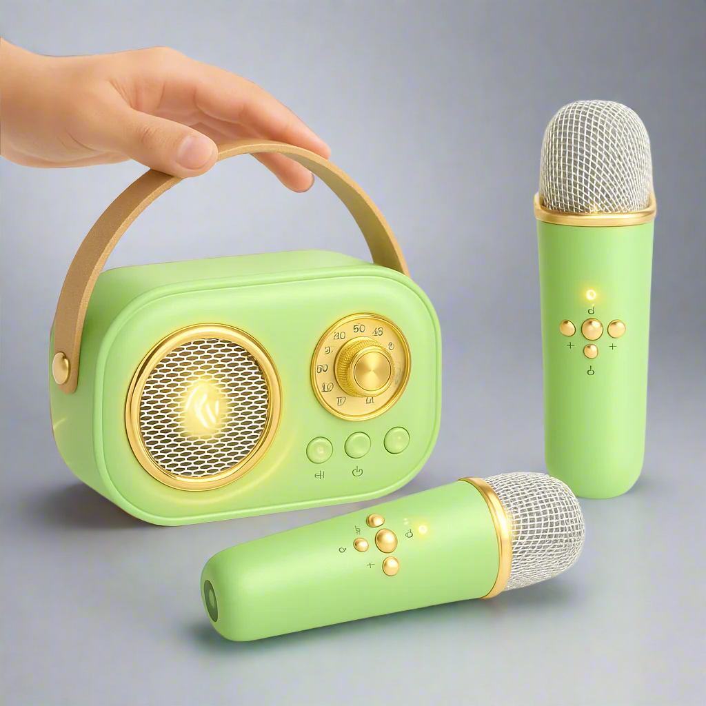 Karaoke Machine Retro Bluetooth Music Speaker Set