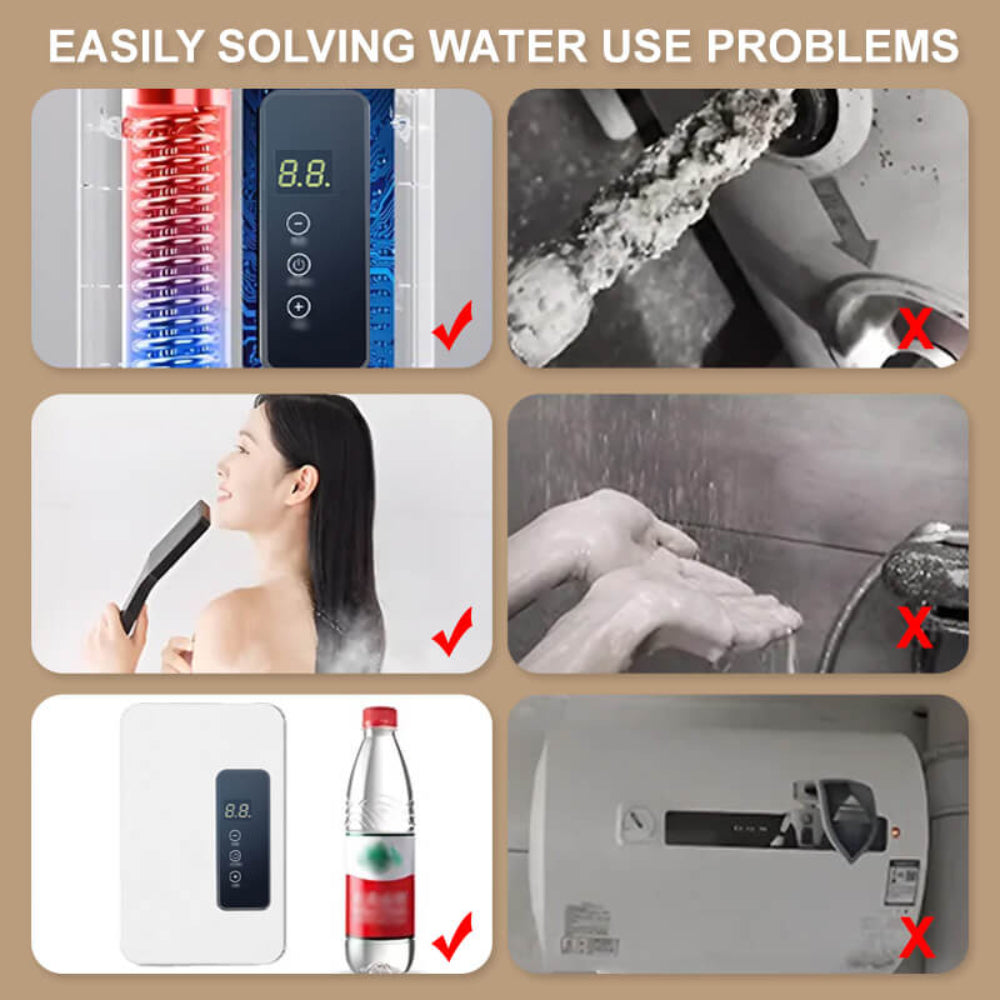 Portable Tankless Water Heater Bathroom Kitchen Sink Use