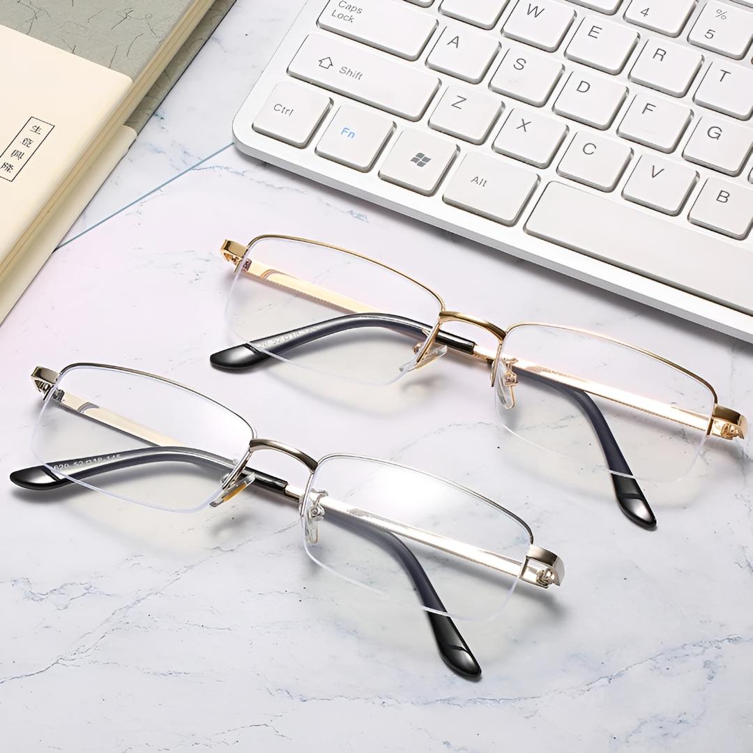 Reading Glasses Progressive Multifocal Anti Glare Metal Frame