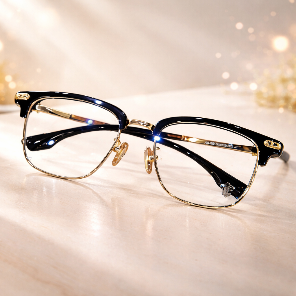 Reading Glasses Progressive Blue Light Titanium Frame