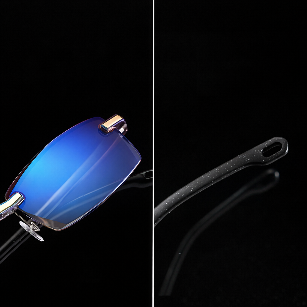 Reading Glasses Progressive Rimless Lightweight Vision Eyewear