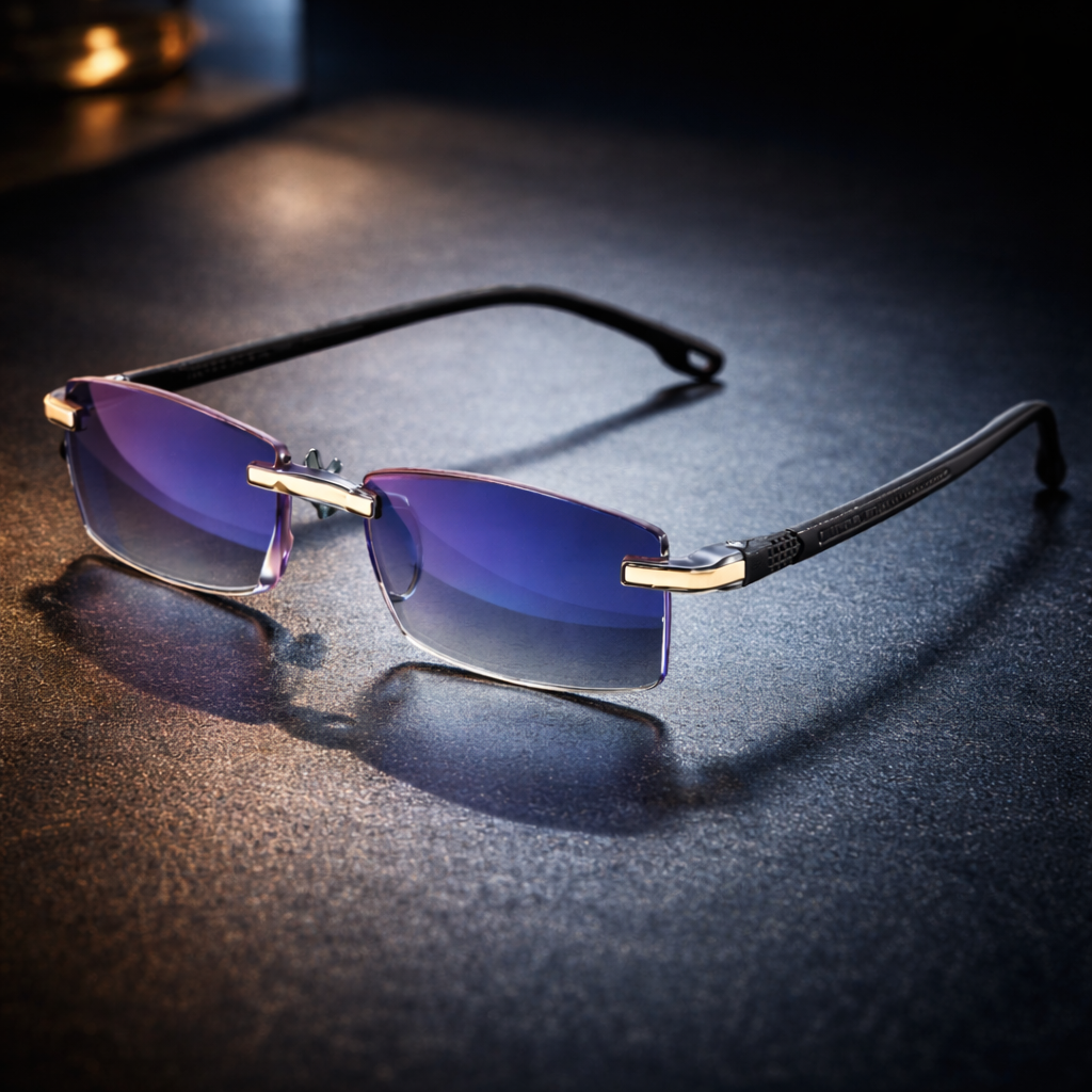 Reading Glasses Progressive Rimless Lightweight Vision Eyewear